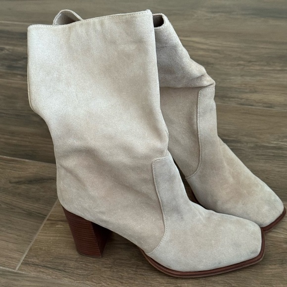 DOLCE VITA Calf High Suede Nokia Slouch Booties in Dune - Picture 3 of 6